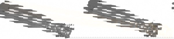 Spiral Flute Tap: M5x0.80 Metric Coarse, 3 Flutes, Modified Bottoming, 4H Class of Fit, Powdered Metal, Bright/Uncoated