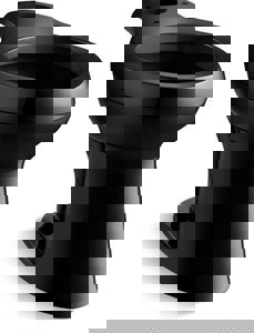 Elongated Toilet Bowl in Black Black