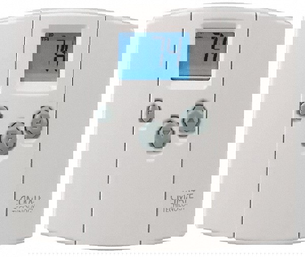 Thermostats; Thermostat Type: Digital Nonprogrammable Thermostat; Style: 1 Heat, 1 Cool; Minimum Temperature (F): 45.0 0F; 45; Maximum Temperature: 95.0 0F; Maximum Temperature (F): 95; Minimum Voltage: 20 V; Maximum Voltage: 30 V; Color: White; Minimum V