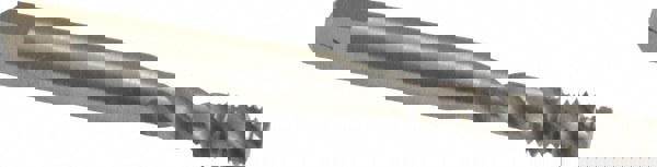 Spiral Flute Tap: M6x1.00 Metric Coarse, 3 Flutes, Modified Bottoming, 4H Class of Fit, Powdered Metal, Bright/Uncoated