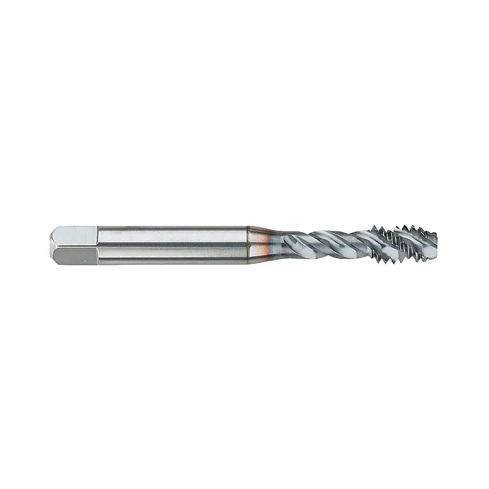 Spiral Flute Tap: M8x1.25 Metric Coarse, 2 Flutes, Modified Bottoming, 4H Class of Fit, Powdered Metal, TICN Coated