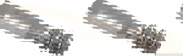 Spiral Flute Tap: M10x1.50 Metric Coarse, 3 Flutes, Modified Bottoming, Powdered Metal, Bright/Uncoated