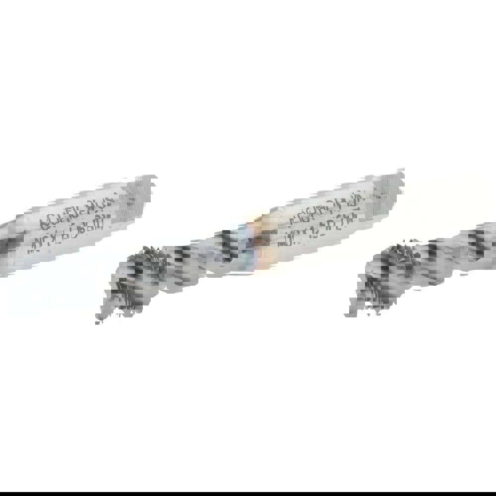 Spiral Flute Tap: M10x1.50 Metric Coarse, 3 Flutes, Modified Bottoming, 6H Class of Fit, Powdered Metal, TICN Coated