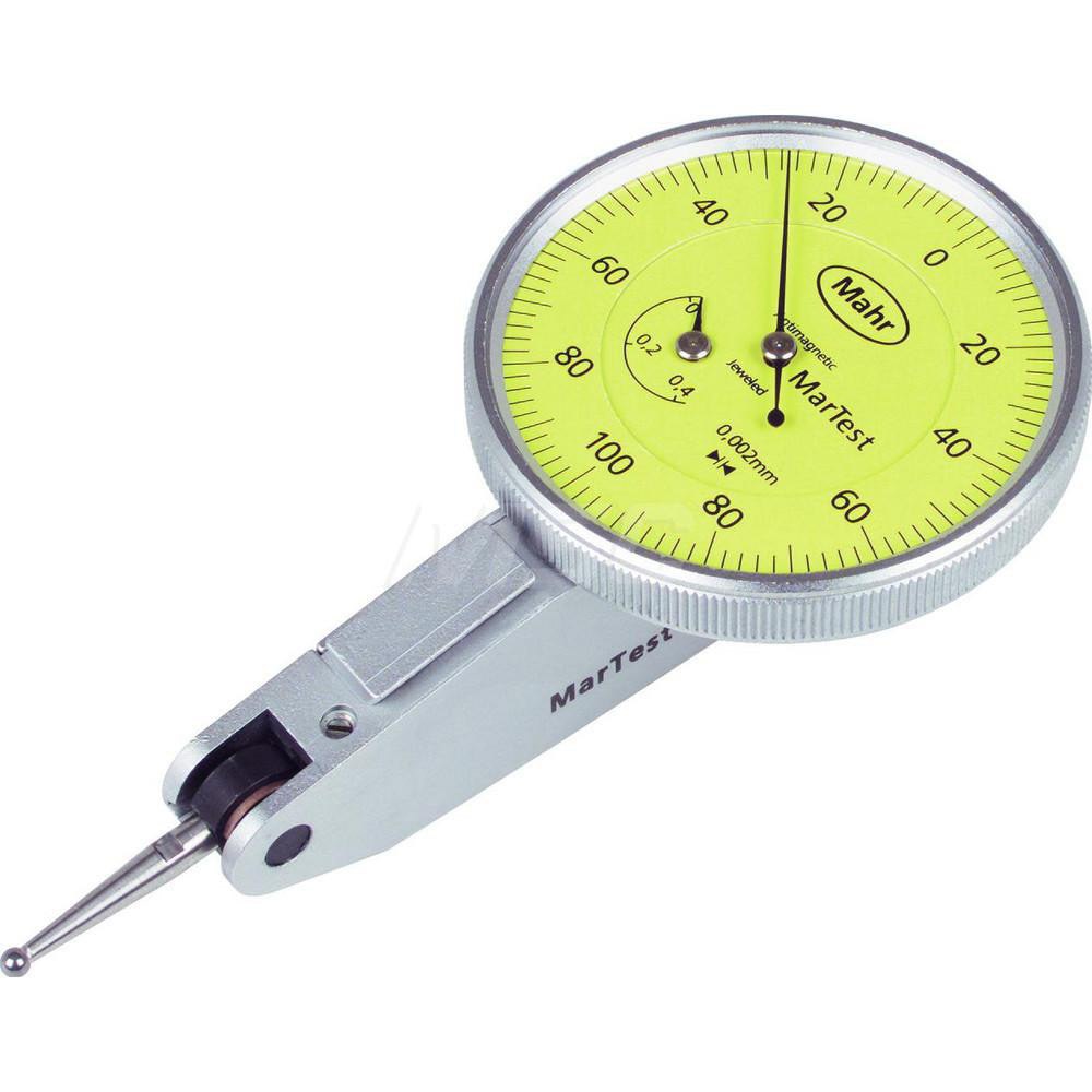 Dial Test Indicator: 0.20 mm Max, 100-0-100 Dial Reading, 5.00 microm Accuracy