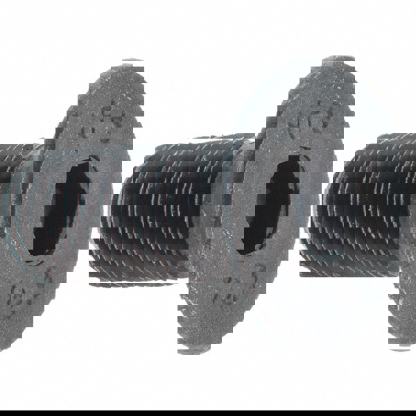 Flat Socket Cap Screw: M10x1.5, 10.9 Alloy Steel, Black Oxide Finish