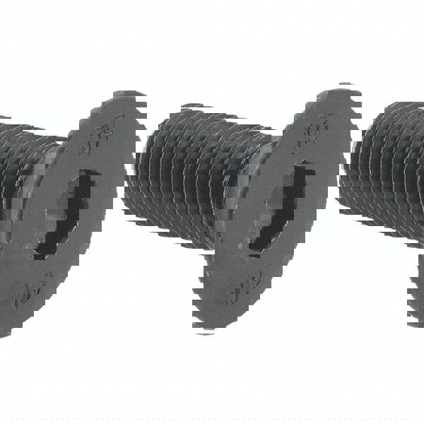 Flat Socket Cap Screw: M12x1.75, 12.9 Alloy Steel, Black Oxide Finish