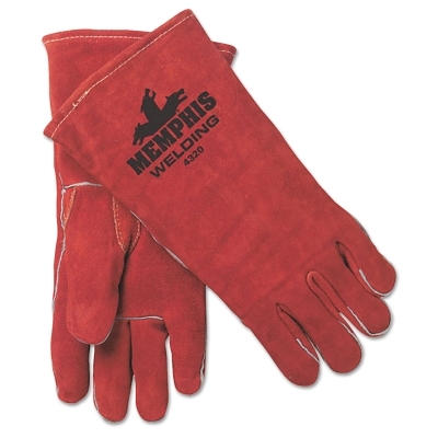 Welding Gloves: Memphis Size X-Large, Leather, Pair, for Stick