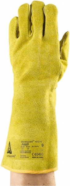 Series 43-216 Welding Gloves: Size 2X-Large, Cowhide Leather, for Assembly Operation, Bonding, Metalworking, Riveting & Welding