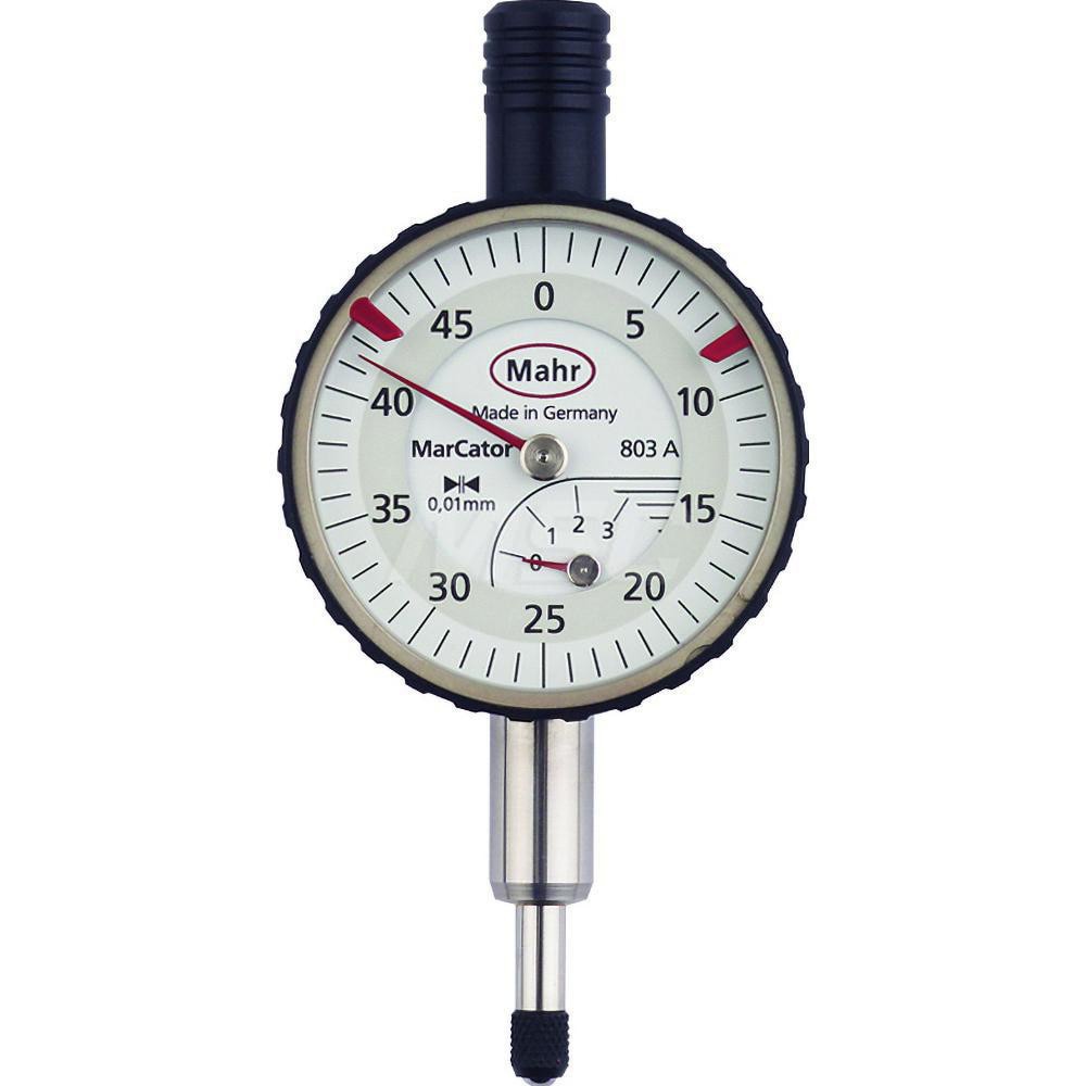 Dial Drop Indicators; Accuracy (mum): 10.00 ; Dial Diameter (Decimal Inch): 1.3300 ; Calibrated: No ; Range Per Revolution (mm): 0.50