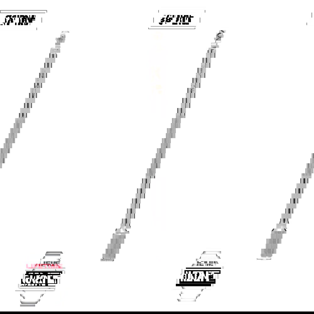 Socket Extensions; Tool Type: Wobble Extension ; Extension Type: Wobble ; Drive Size: 3/8 (Inch); Finish: Chrome ; Overall Length (Inch): 6 ; Material: Vanadium Steel