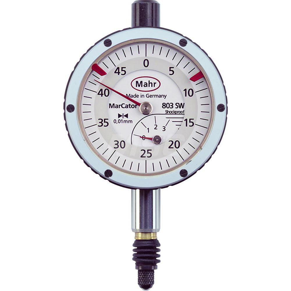 Dial Drop Indicators; Accuracy (mum): 10.00 ; Dial Diameter (Decimal Inch): 1.7500 ; Calibrated: No ; Range Per Revolution (mm): 0.50
