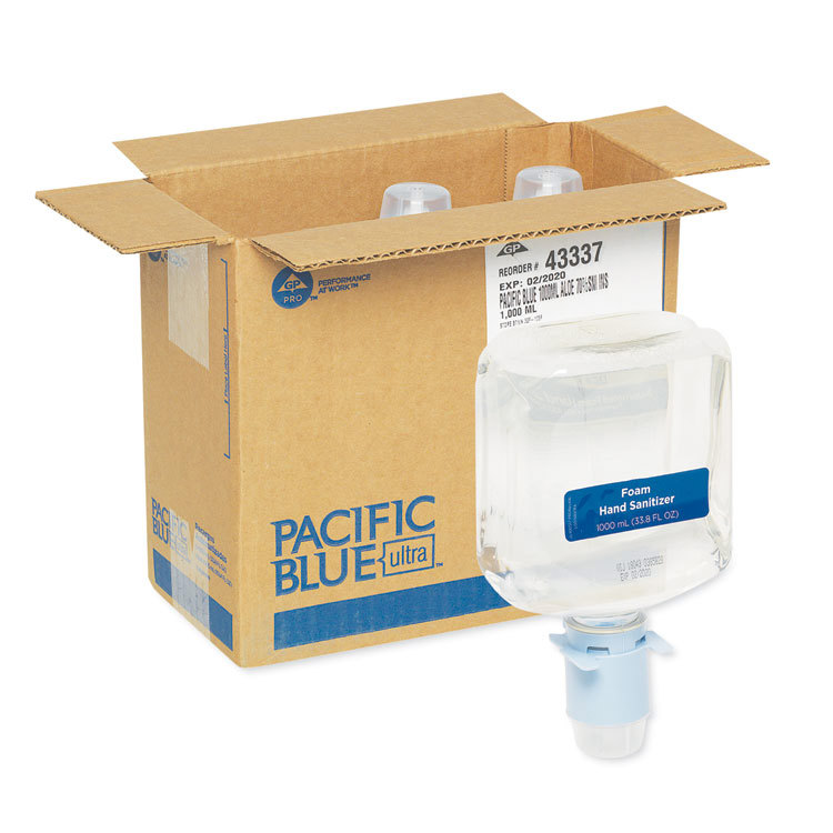 Pacific Blue Ultra Foam Sanitizer Refills For Automated Touchless Soap/Sanitizer Dispenser, Dye & Fragrance Free