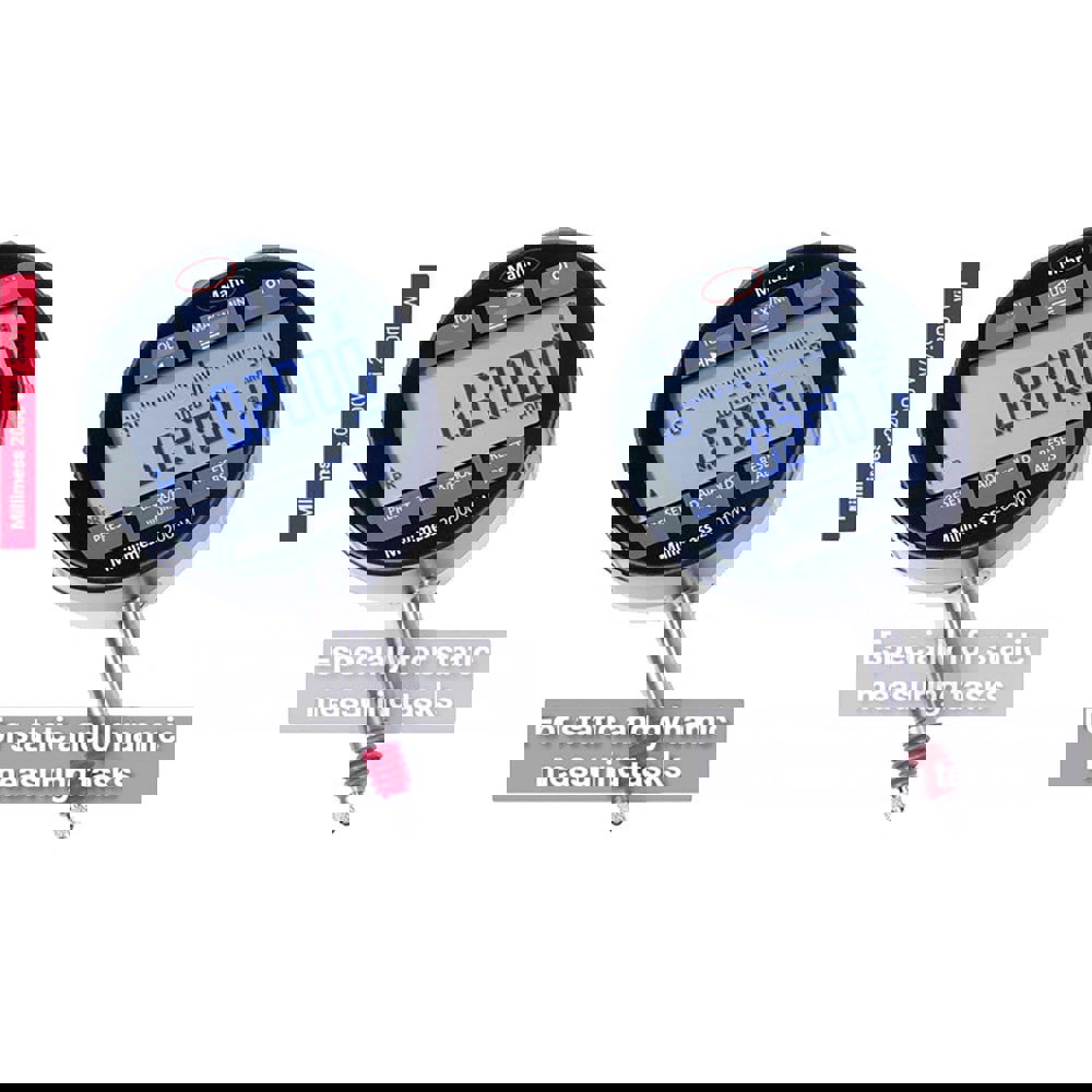 Electronic Drop Indicators; Back Type: Flat; Connection Type: USB; Display Type: Touch Screen; LCD; Accuracy (mm): 1 (0,2 + 0,5 x L); Calibrated: No; Measuring Force (N): 0.9 +/- 0.1; Minimum Measurement (Decimal Inch): 0.0000; Minimum Measurement (mm):