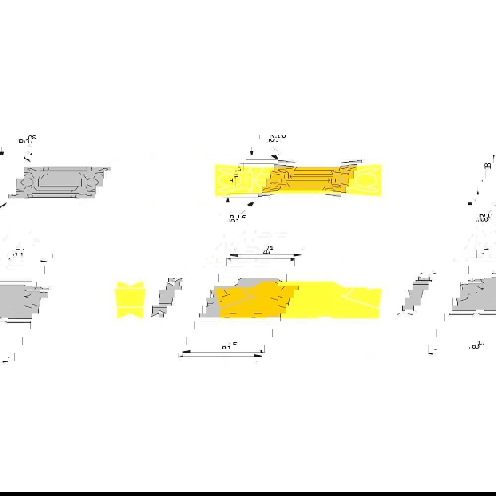 Grooving Insert: GYMM VP10RT, Solid Carbide