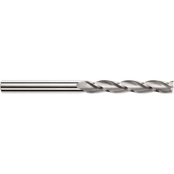 Square End Mill: 0.4724'' Dia, 2.9528'' LOC, 3 Flutes, Solid Carbide