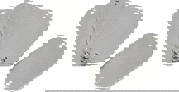 2-1/8 Inch Wide, Style 1, Aluminum Blank Metal Plate