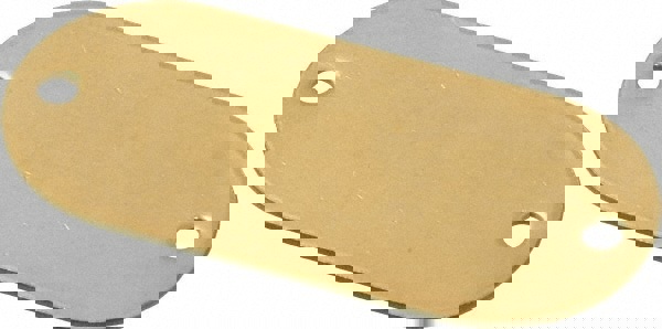 2-1/8 Inch Wide, Style 1, Brass Blank Metal Plate