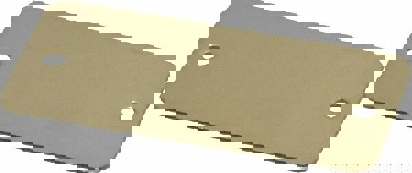 2 Inch Wide, Style 2, Brass Blank Metal Plate