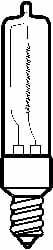 Halogen Lamp: T4, 400 W, Candelabra Screw Base