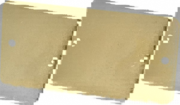 3 Inch Wide, Style 2, Brass Blank Metal Plate
