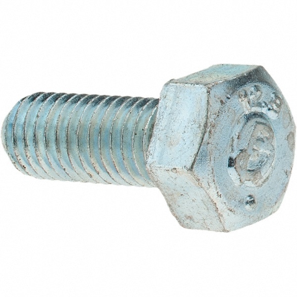 Hex Head Cap Screw: M8 x 1.25 x 20 mm, Grade 8.8 Steel, Zinc-Plated