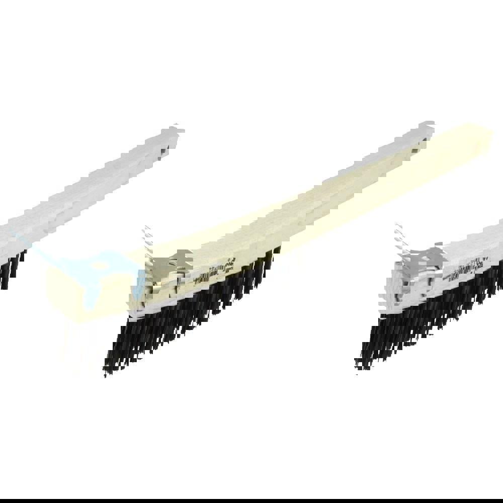Scratch Brush: 3 Row, 19 Column, Steel
