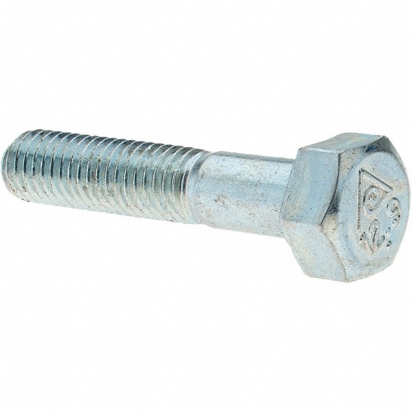 Hex Head Cap Screw: M8 x 1.25 x 40 mm, Grade 8.8 Steel, Zinc-Plated