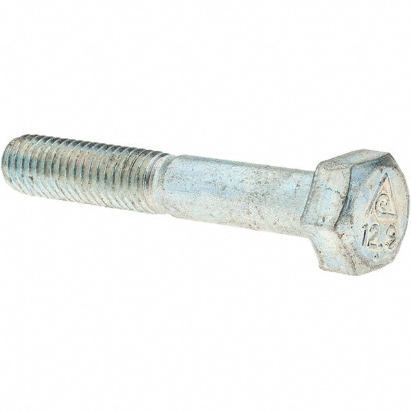 Hex Head Cap Screw: M8 x 1.25 x 50 mm, Grade 12.9 Steel, Zinc-Plated