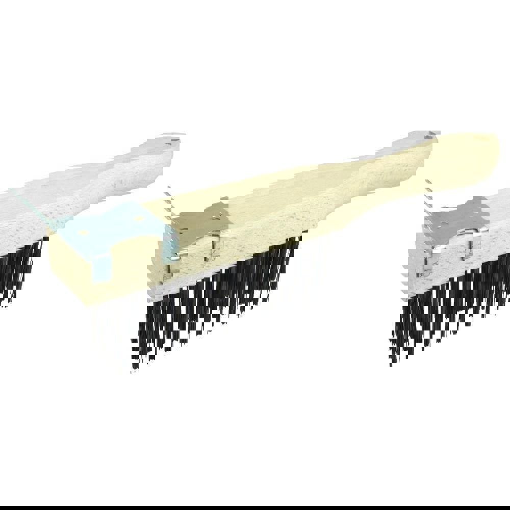 Scratch Brush, 4 Rows, 11 Columns, Steel