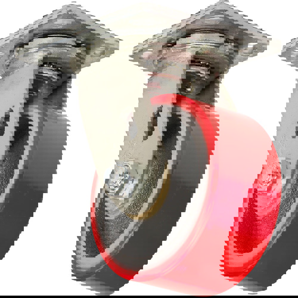 Hoppers & Basket Truck Accessories; Accessory Type: Caster Set ; Material: Steel; Polyurethane ; Color: Red ; Load Capacity: 700 ; UNSPSC Code: 24101700