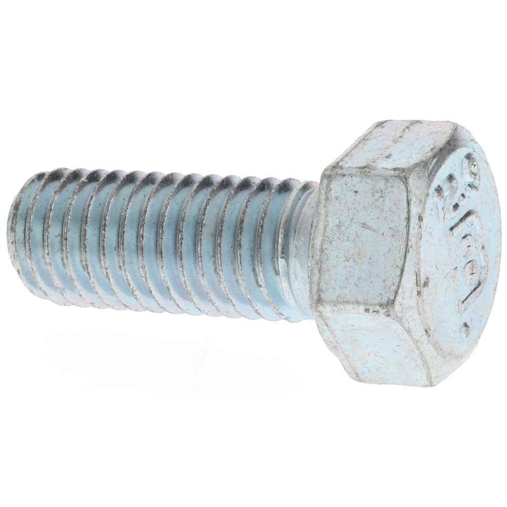 Hex Head Cap Screw: M10 x 1.50 x 25 mm, Grade 8.8 Steel, Zinc-Plated