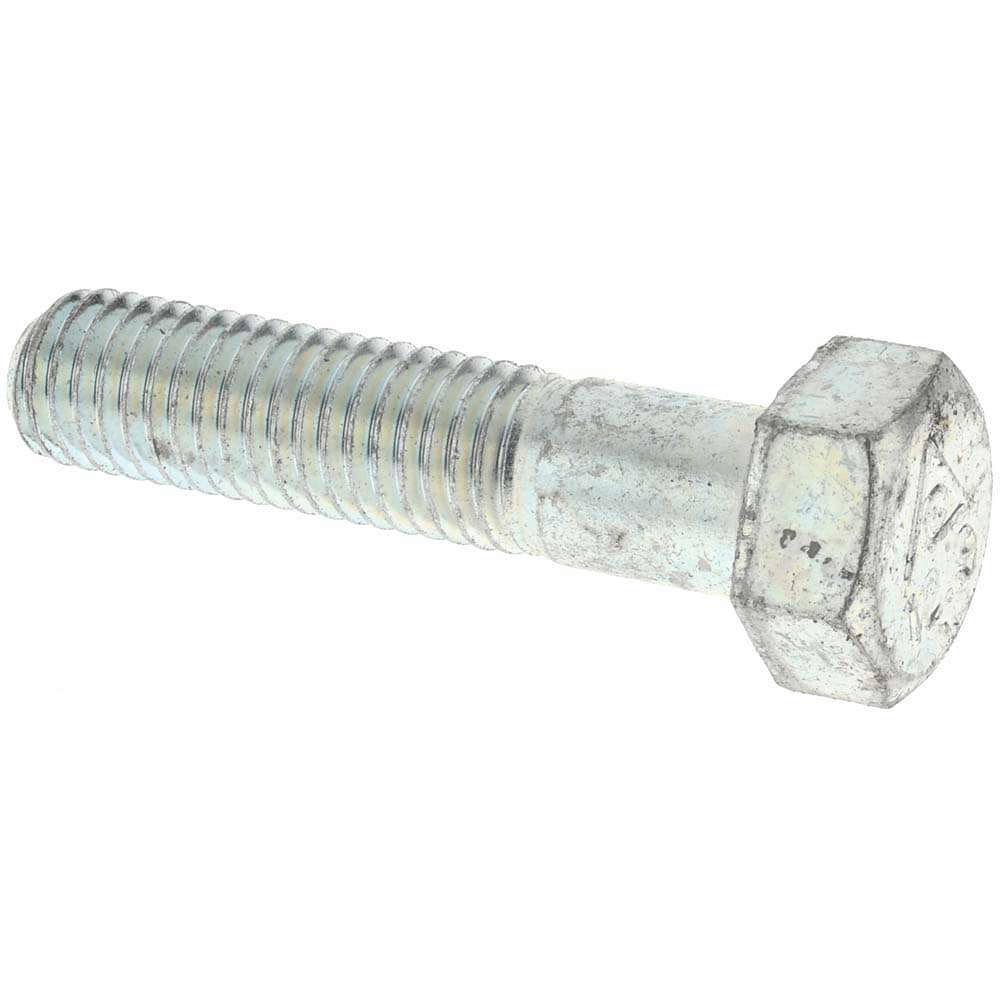 Hex Head Cap Screw: M10 x 1.50 x 45 mm, Grade 8.8 Steel, Zinc-Plated