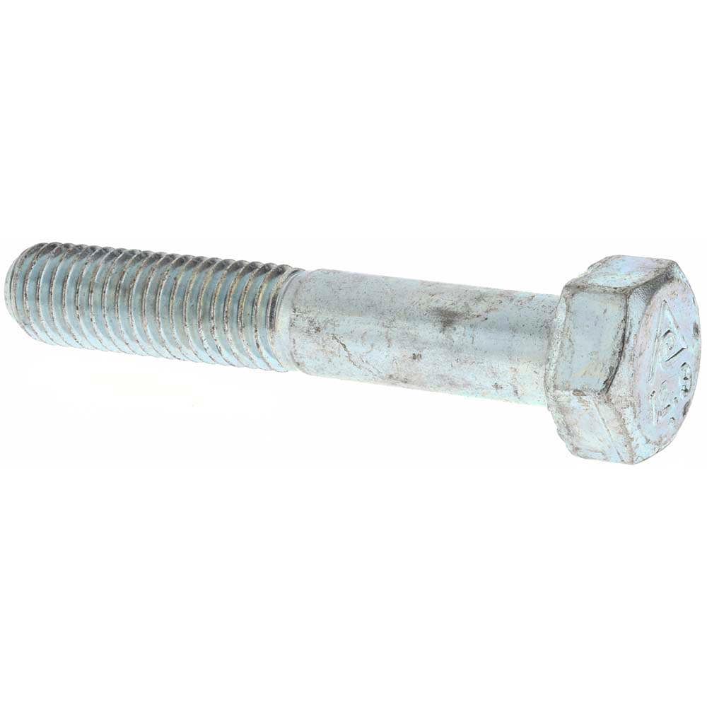 Hex Head Cap Screw: M10 x 1.50 x 60 mm, Grade 8.8 Steel, Zinc-Plated