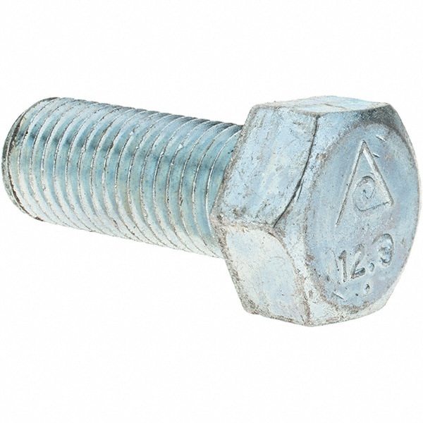 Hex Head Cap Screw: M16 x 2.00 x 40 mm, Grade 8.8 Steel, Zinc-Plated