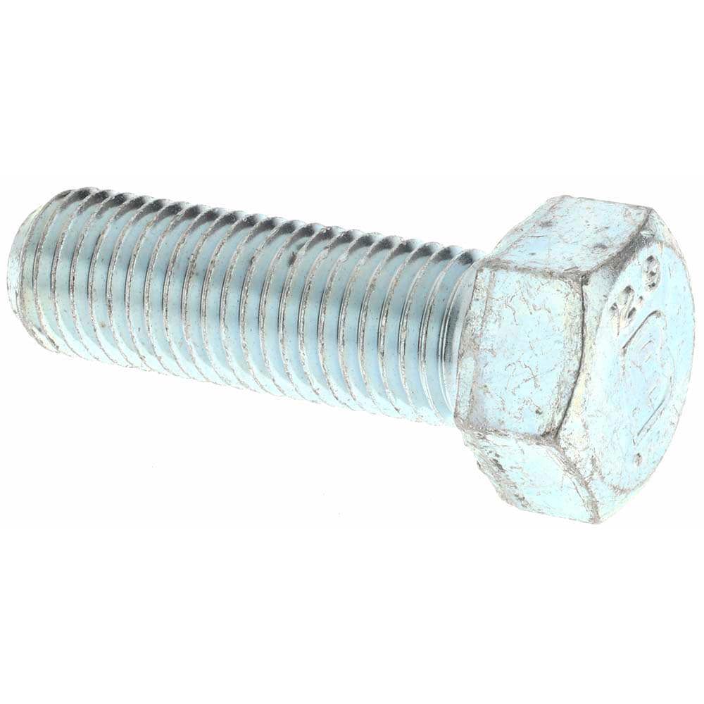 Hex Head Cap Screw: M16 x 2.00 x 50 mm, Grade 8.8 Steel, Zinc-Plated