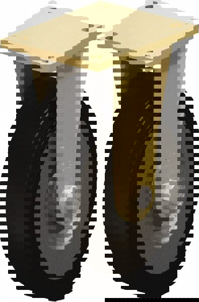 Rigid Top Plate Caster: Solid Rubber, 10