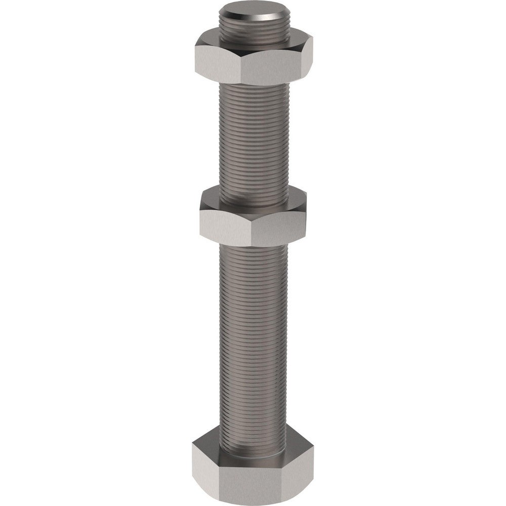 Clamp Spindle Assemblies; Application: Use with stainless steel clamps ; Mount Type: Screw ; Spindle Material: Stainless Steel ; Thread Size: 5/16-18 ; Overall Length: 2.72 ; Overall Length (mm): 2.72