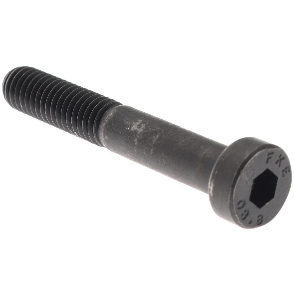 Low Head Socket Cap Screw: M6 x 1, 40 mm Length Under Head, Low Socket Cap Head, Hex Socket Drive, Alloy Steel, Black Oxide Finish
