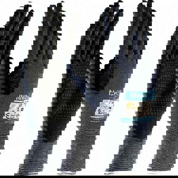 Cut, Puncture & Abrasive-Resistant Gloves: Size XL, ANSI Cut A3, ANSI Puncture 2, Nitrile, Engineered Yarn