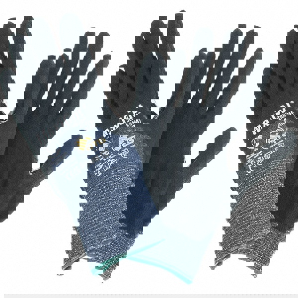 Cut-Resistant Gloves: Size M, ANSI Cut A3, Nitrile, Synthetic