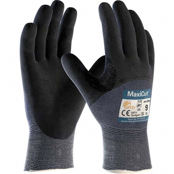 Cut, Puncture & Abrasion-Resistant Gloves: ATG 44-3755, Size X-Small, ANSI Cut A3, ANSI Puncture 2, Nitrile, Engineered Yarn