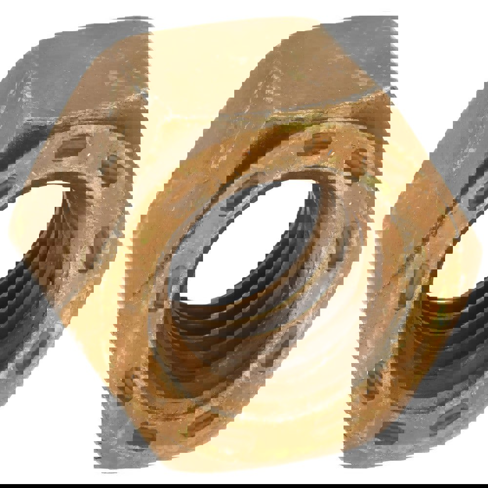 Hex Nut: 7/16-14, Grade L9 Steel, Yellow Zinc Dichromate, Cadmium & Waxed Finish