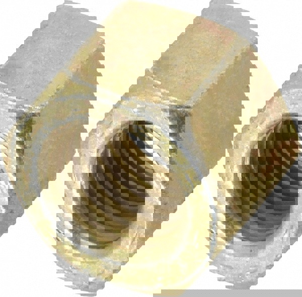 Hex Nut: 5/8-11, Grade L9 Steel, Yellow Zinc Dichromate, Cadmium & Waxed Finish