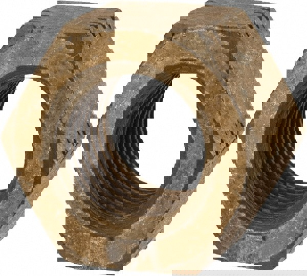 Hex Nut: 1-1/4-7, Grade L9 Steel, Yellow Zinc Dichromate, Cadmium & Waxed Finish