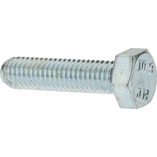 Hex Head Cap Screw: M5 x 0.80 x 20 mm, Grade 10.9 Steel, Zinc-Plated