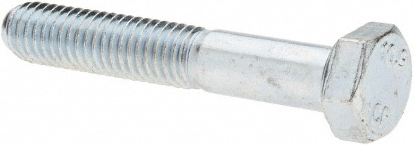 Hex Head Cap Screw: M5 x 0.80 x 30 mm, Grade 10.9 Steel, Zinc-Plated