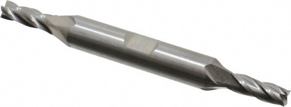 Square End Mill: 7/32'' Dia, 5/8'' LOC, 3/8'' Shank Dia, 3-3/8'' OAL, 4 Flutes, Solid Carbide