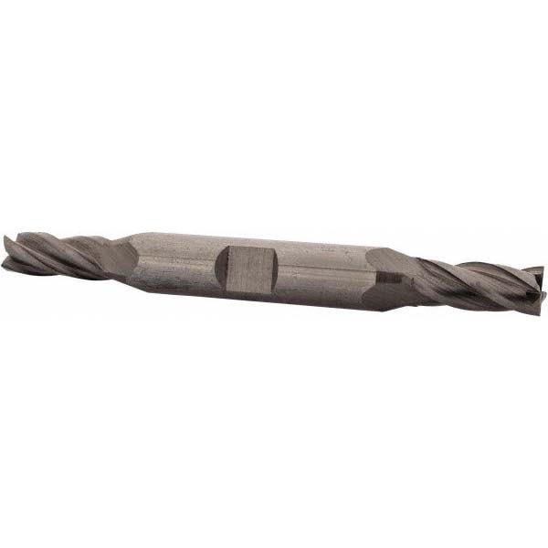 Square End Mill: 9/32'' Dia, 11/16'' LOC, 3/8'' Shank Dia, 3-3/8'' OAL, 4 Flutes, Solid Carbide