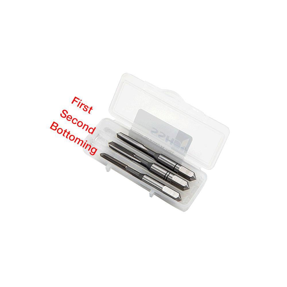 Tap Set: M4 x 0.7 Metric Coarse, 3 Flute, Bottoming Plug & Taper, High Speed Steel