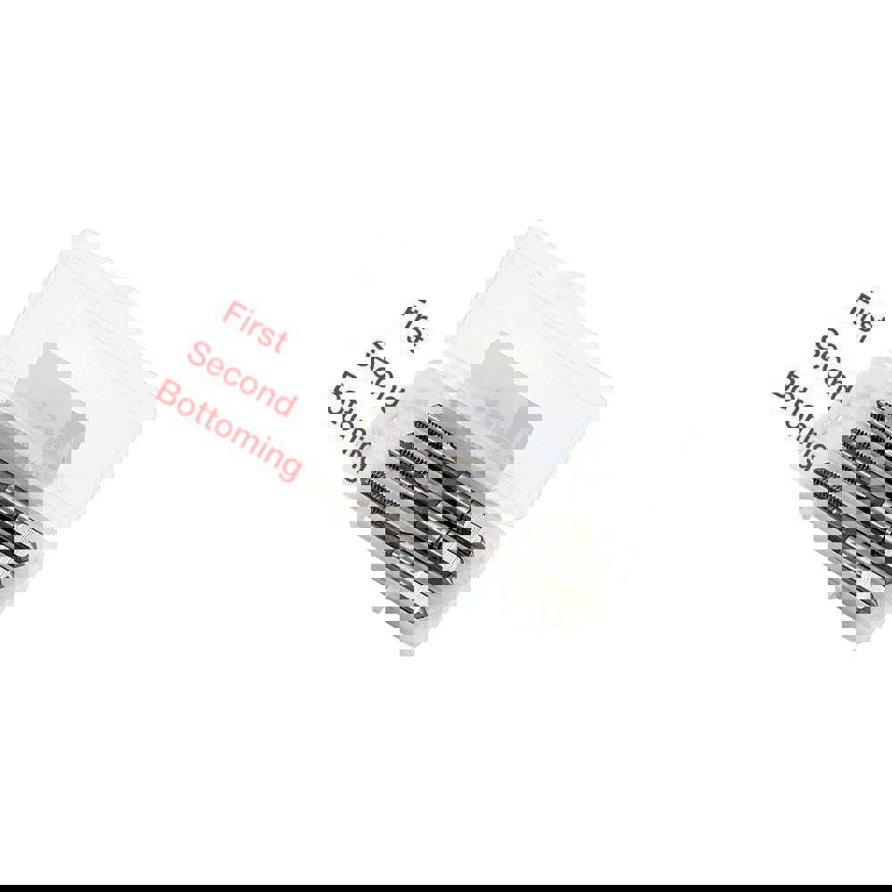 Tap Set: M11 x 1.5 Metric Coarse, 4 Flute, Bottoming Plug & Taper, High Speed Steel